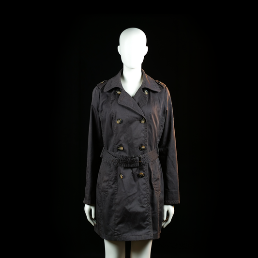 Yessica - trench coat - Charcoal - (Storlek: 42)