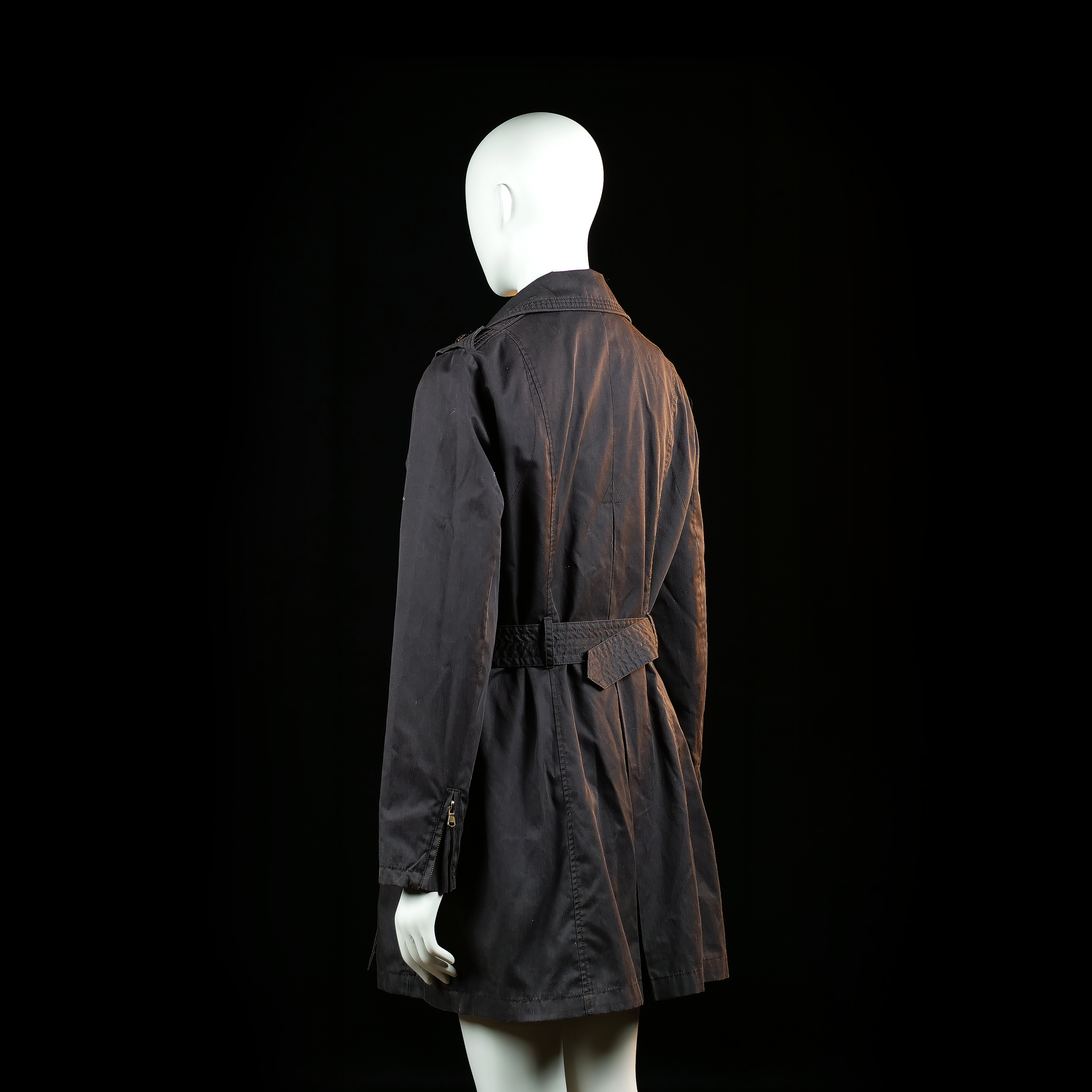 Yessica - trench coat - Charcoal - (Storlek: 42)