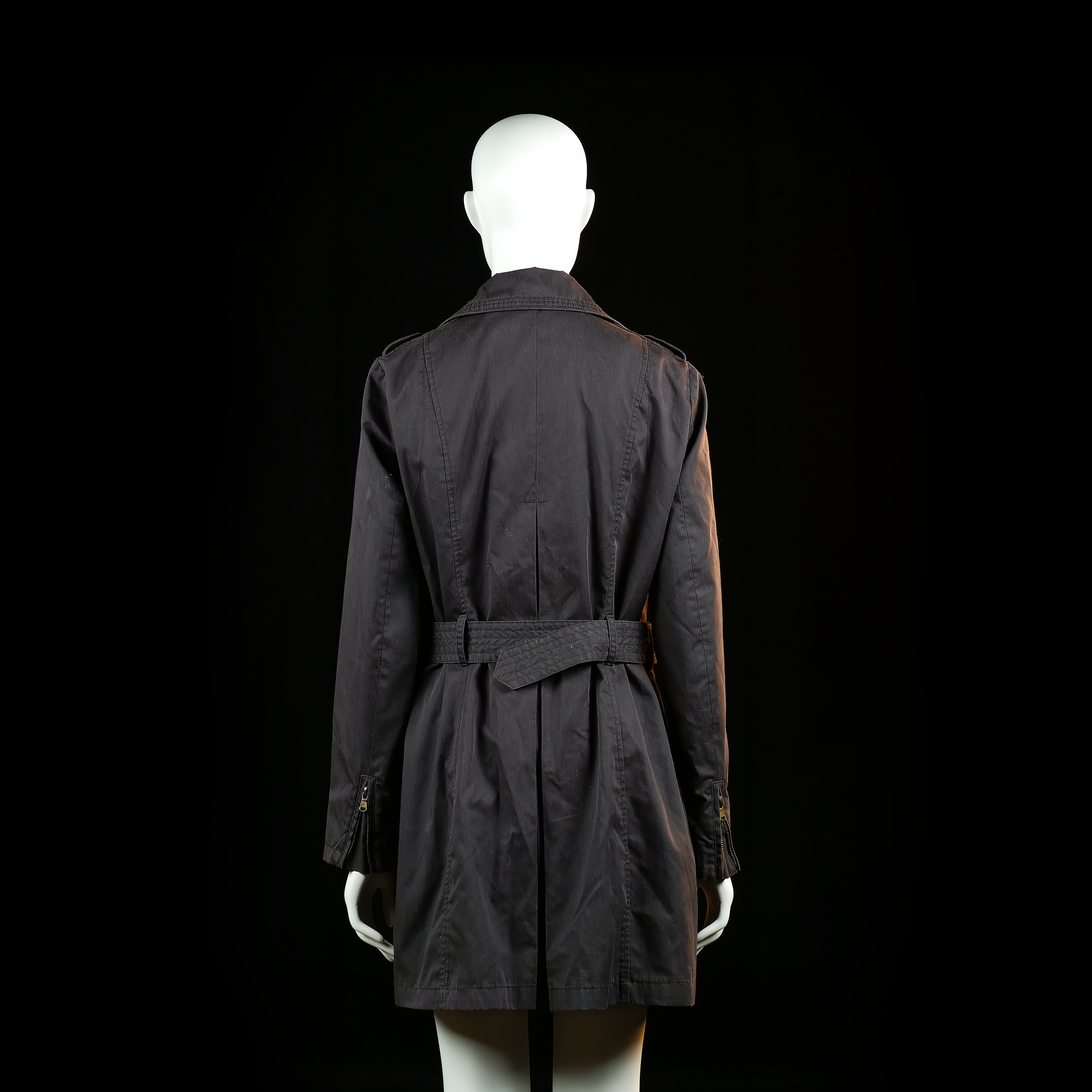 Yessica - trench coat - Charcoal - (Storlek: 42)