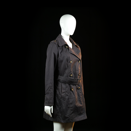 Yessica - trench coat - Charcoal - (Storlek: 42)