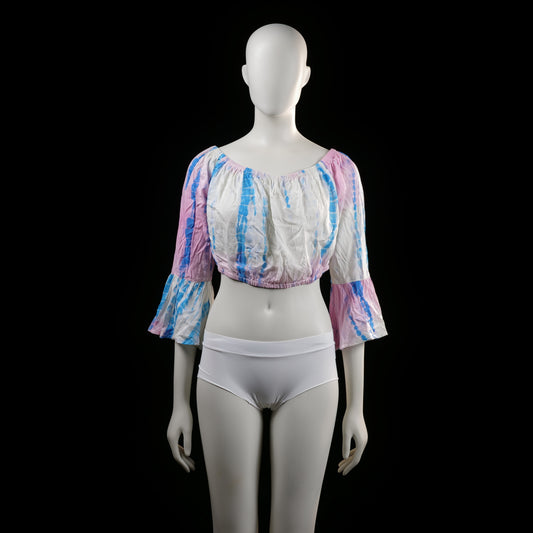 Atmosphere - blouse - White, Light Blue, Pink - (Storlek: L)