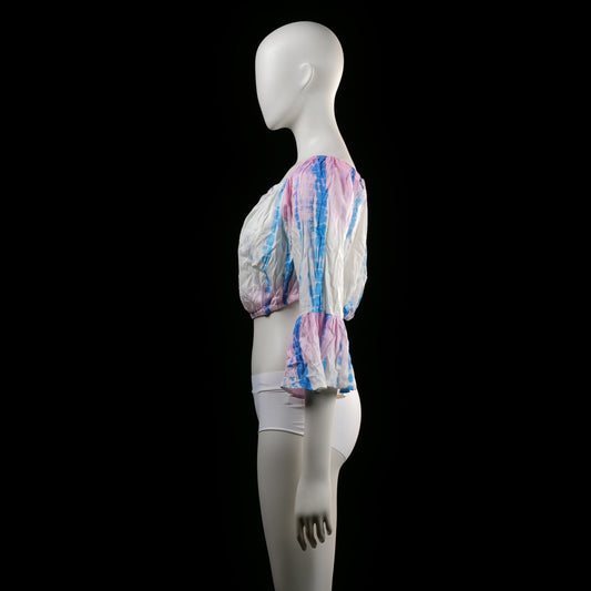Atmosphere - blouse - White, Light Blue, Pink - (Storlek: L)