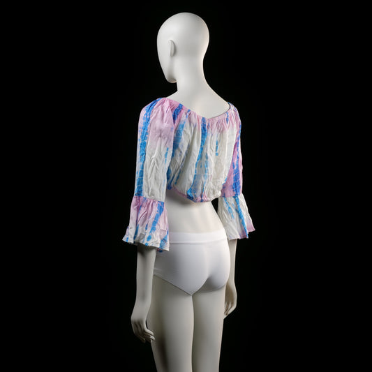 Atmosphere - blouse - White, Light Blue, Pink - (Storlek: L)