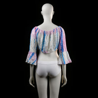 Atmosphere - blouse - White, Light Blue, Pink - (Storlek: L)