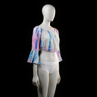 Atmosphere - blouse - White, Light Blue, Pink - (Storlek: L)