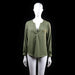 H&M - blouse - Olive - (Storlek: 38)
