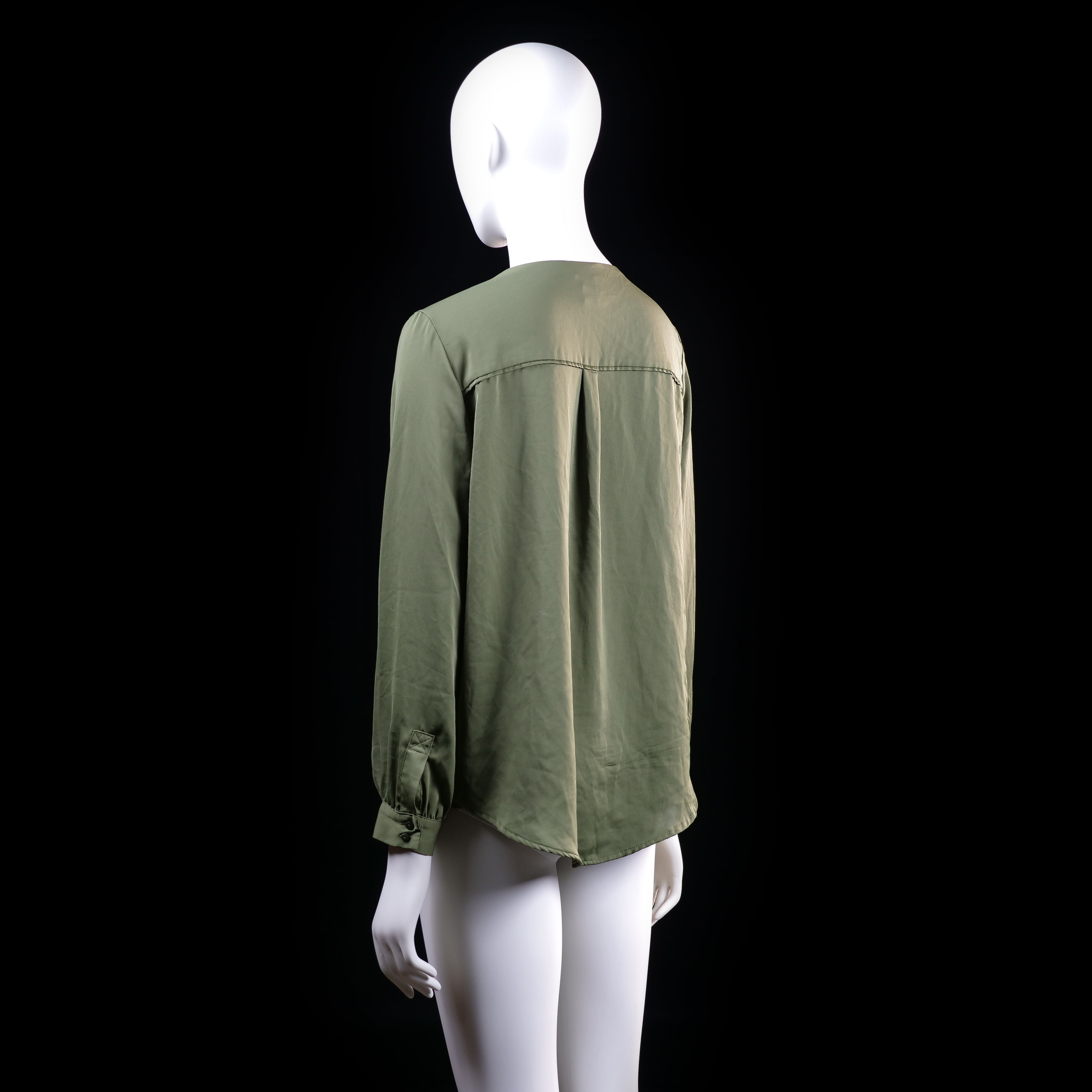 H&M - blouse - Olive - (Storlek: 38)