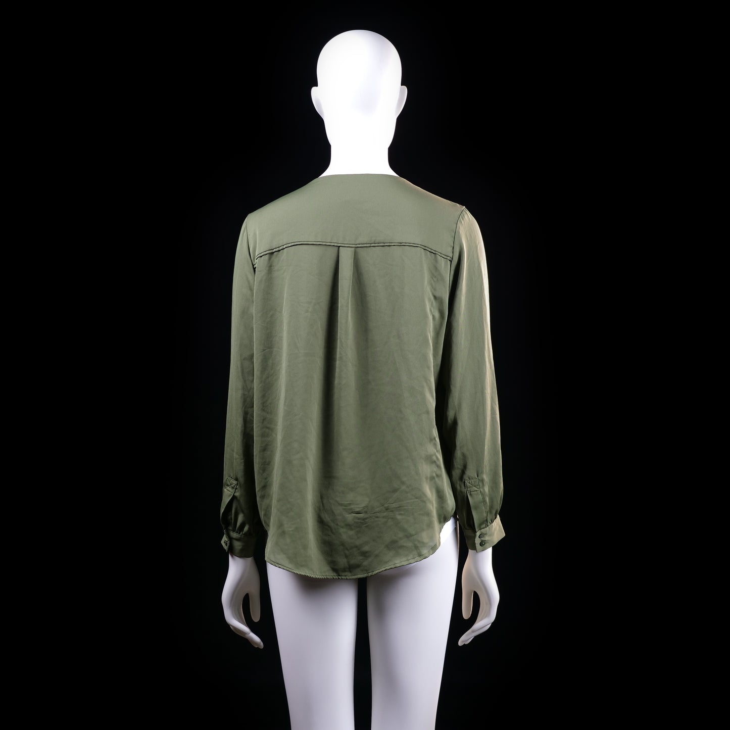 H&M - blouse - Olive - (Storlek: 38)