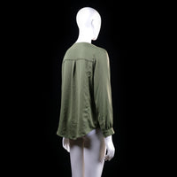 H&M - blouse - Olive - (Storlek: 38)
