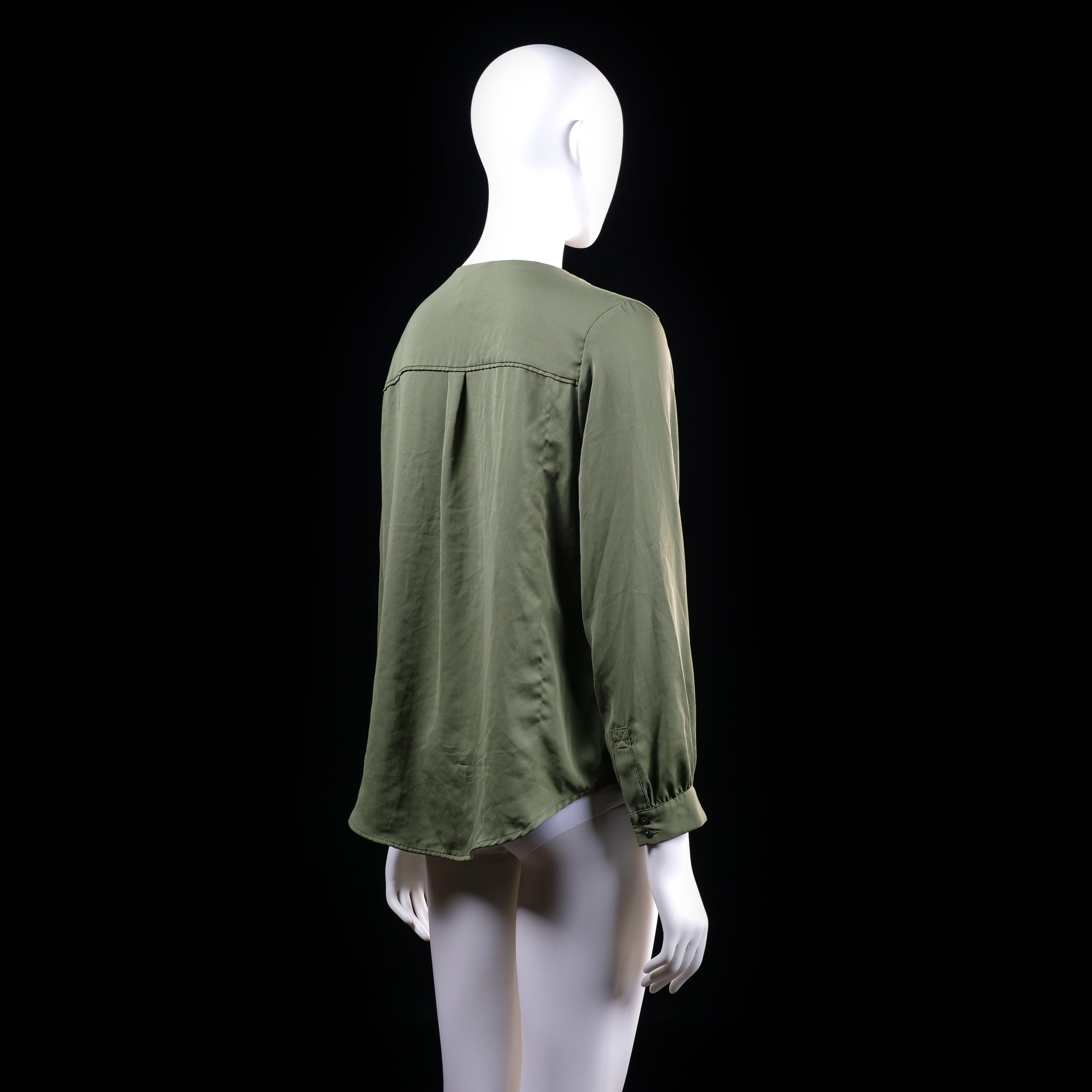 H&M - blouse - Olive - (Storlek: 38)