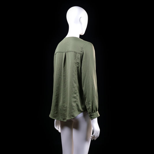 H&M - blouse - Olive - (Storlek: 38)
