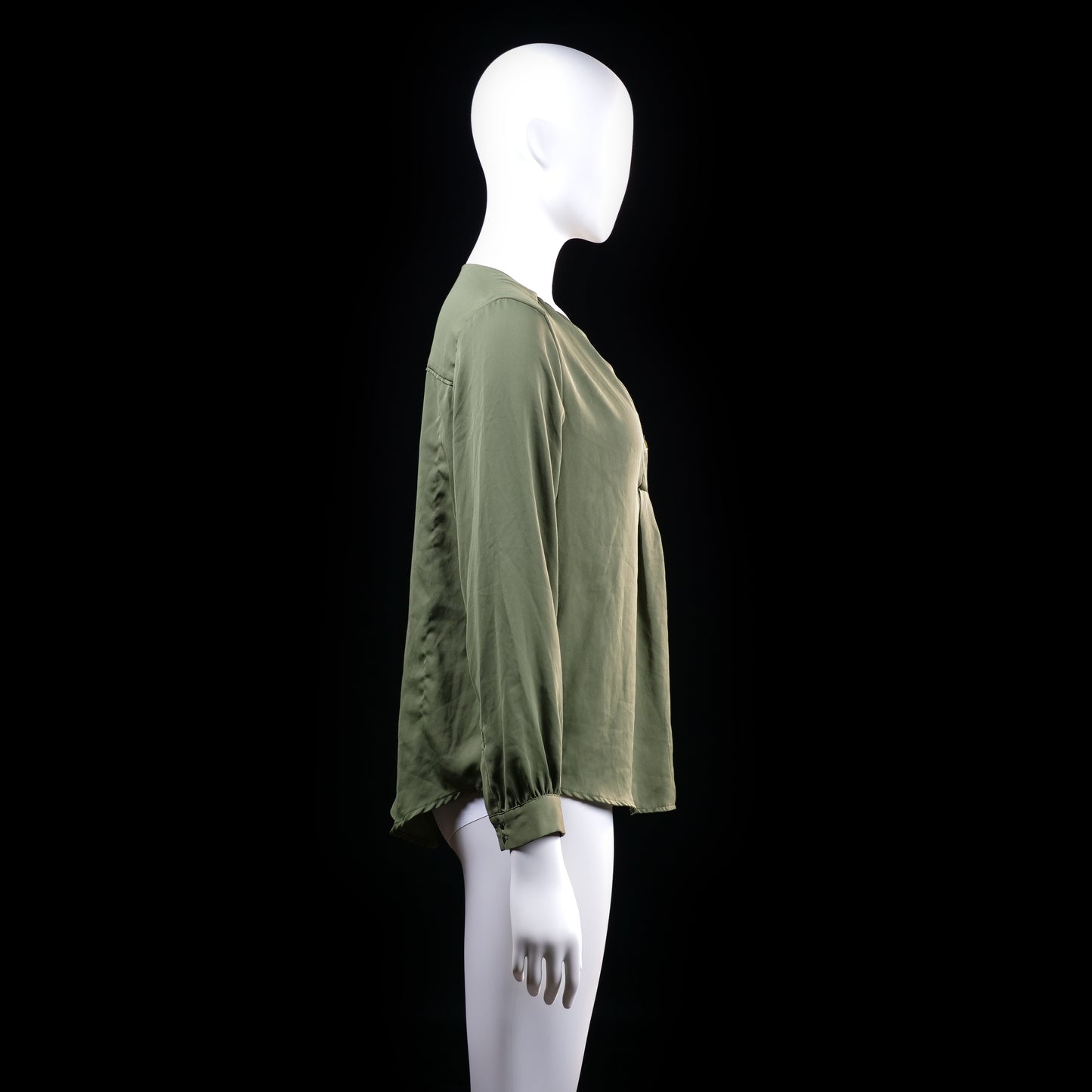H&M - blouse - Olive - (Storlek: 38)