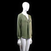 H&M - blouse - Olive - (Storlek: 38)