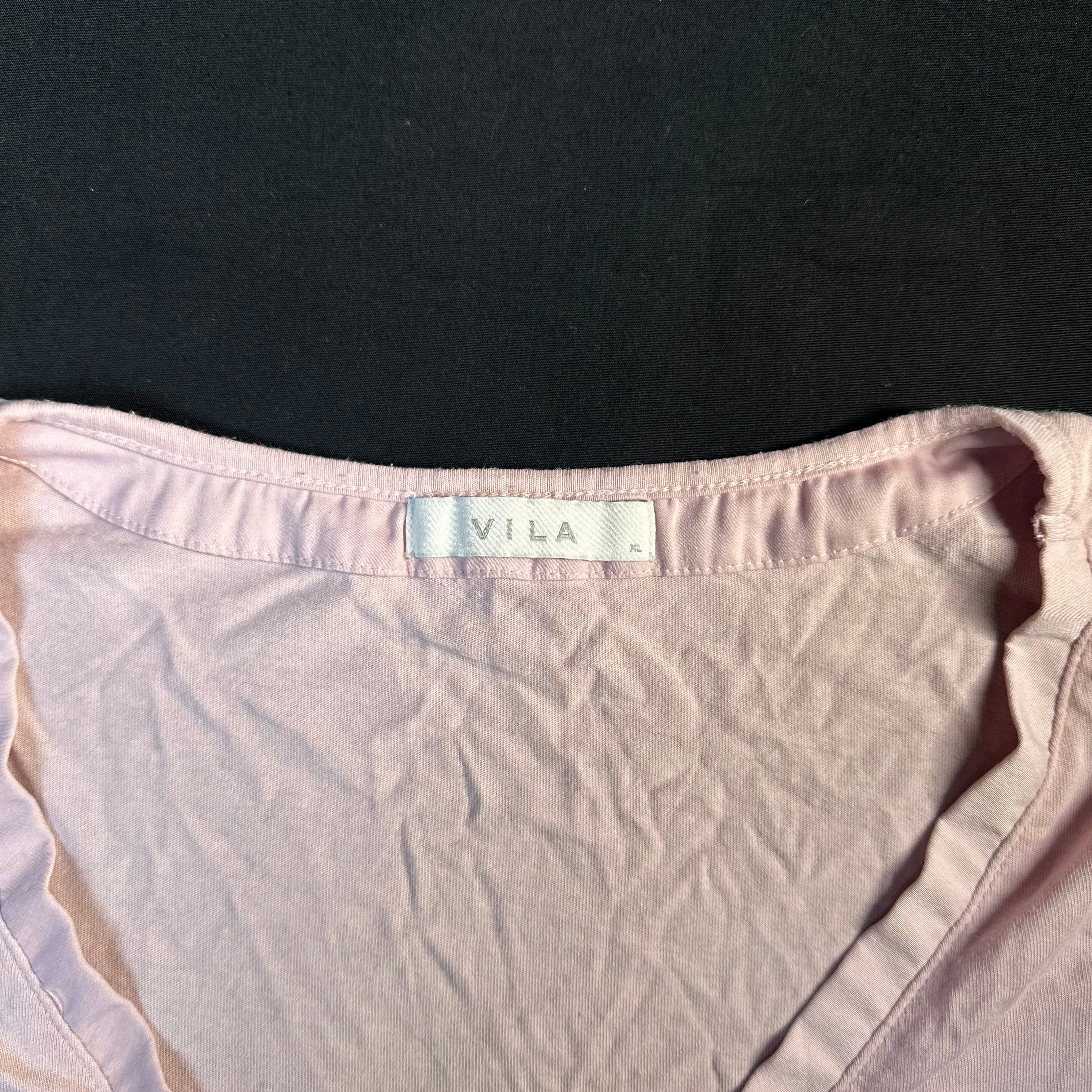 Vila - t-shirt - Pink - (Storlek: XL)