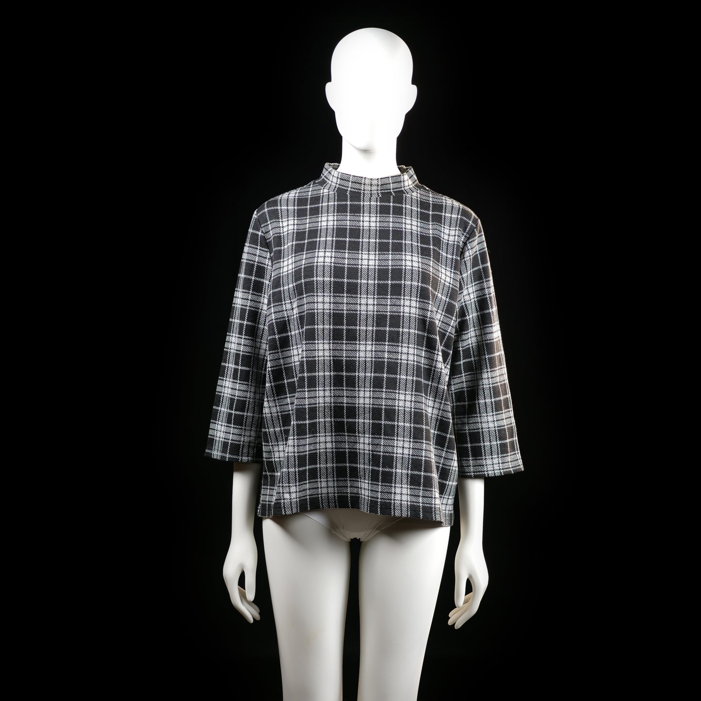 Jean Pascale - blouse - Black, White - (Storlek: L)