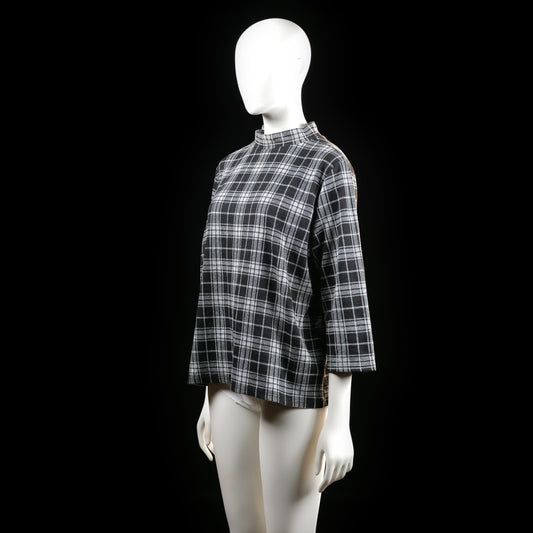 Jean Pascale - blouse - Black, White - (Storlek: L)