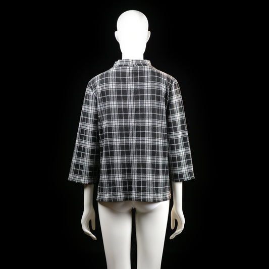 Jean Pascale - blouse - Black, White - (Storlek: L)