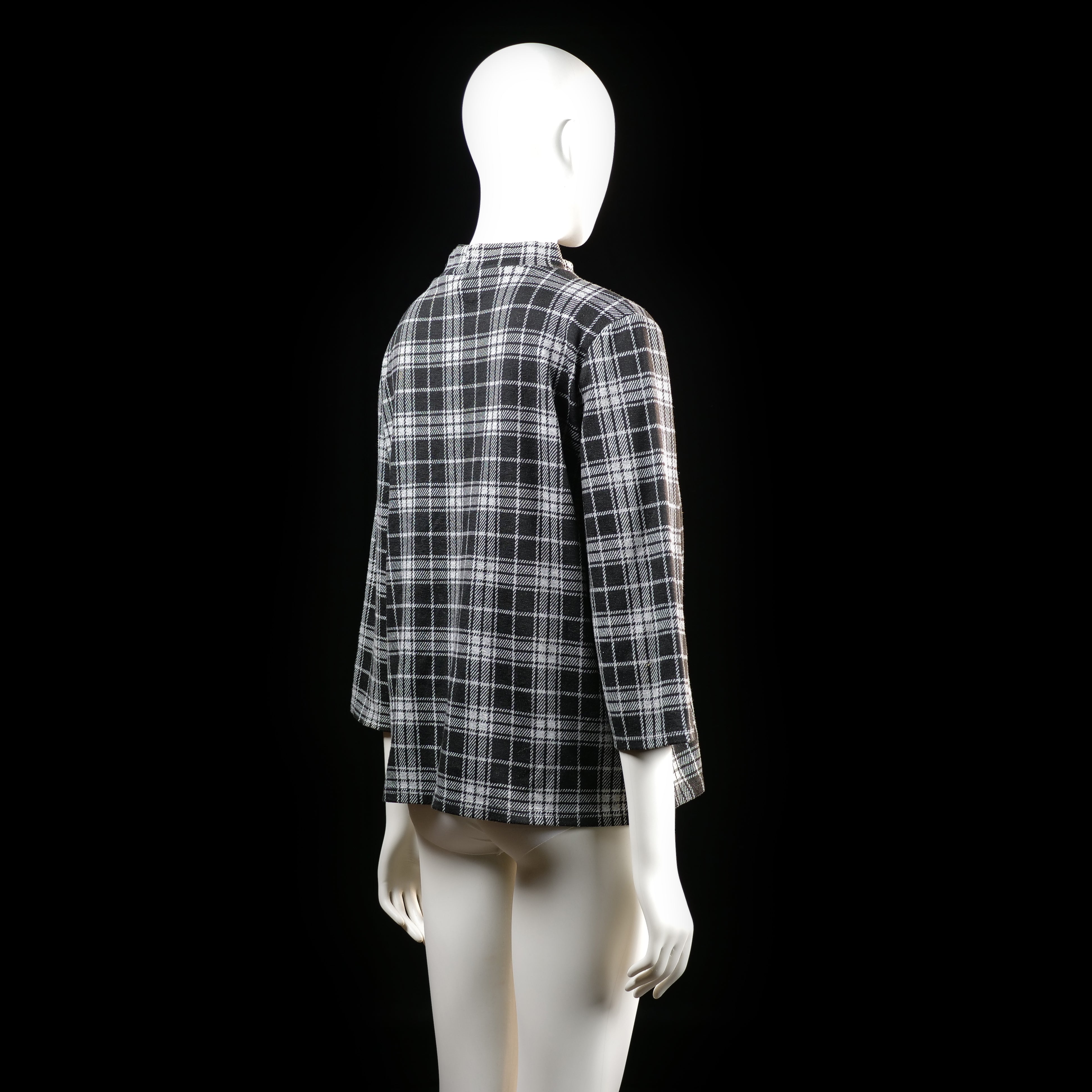 Jean Pascale - blouse - Black, White - (Storlek: L)