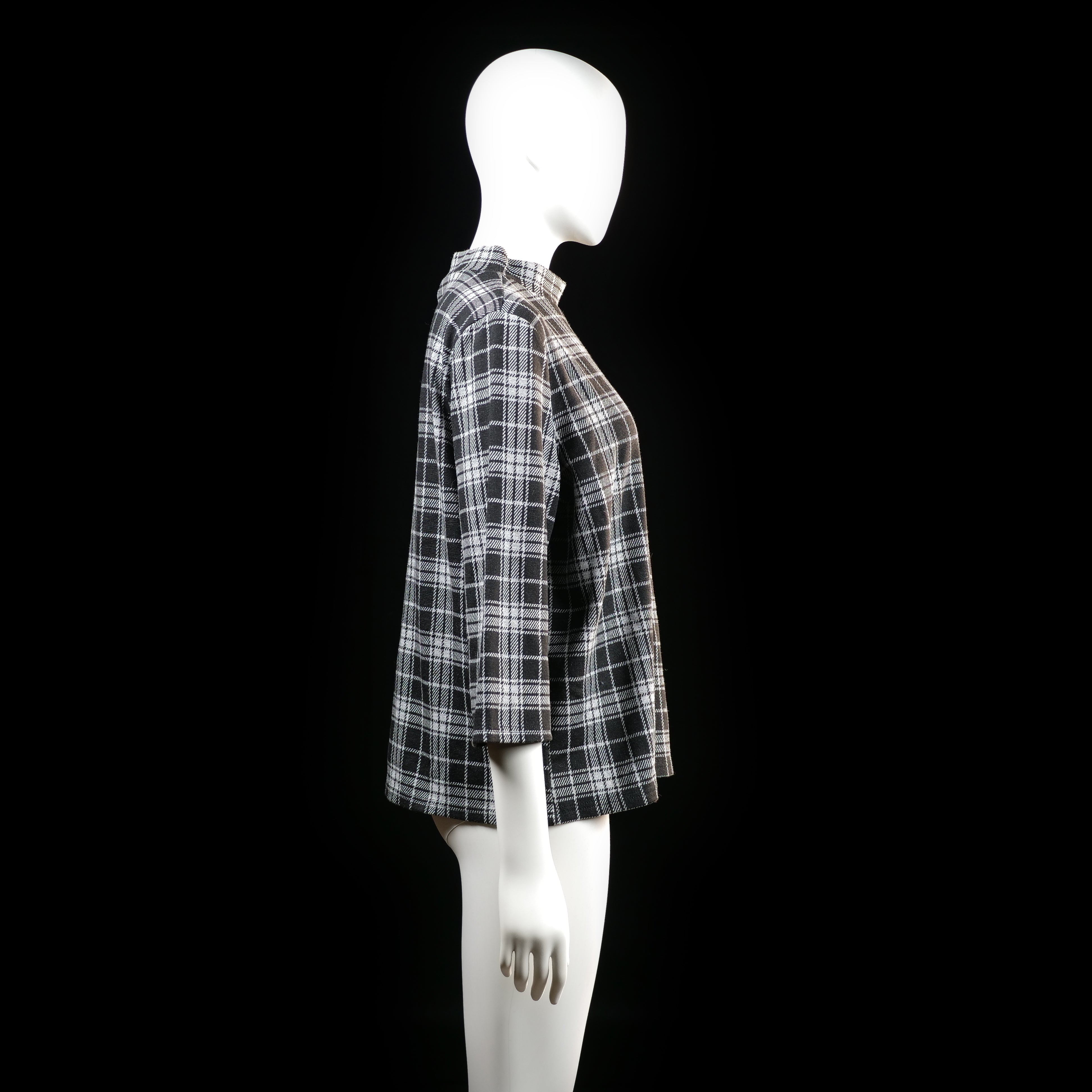 Jean Pascale - blouse - Black, White - (Storlek: L)