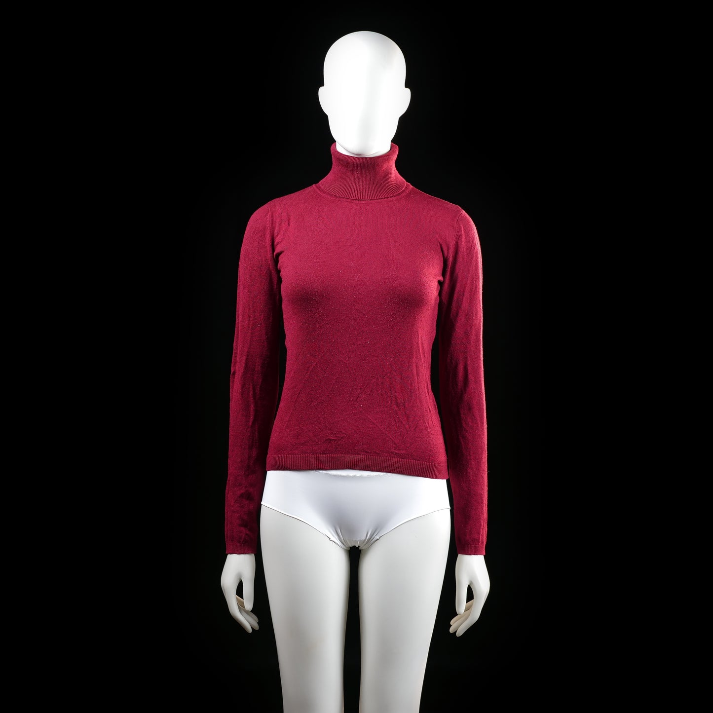 Pull&Bear - sweater - Burgundy - (Storlek: M)