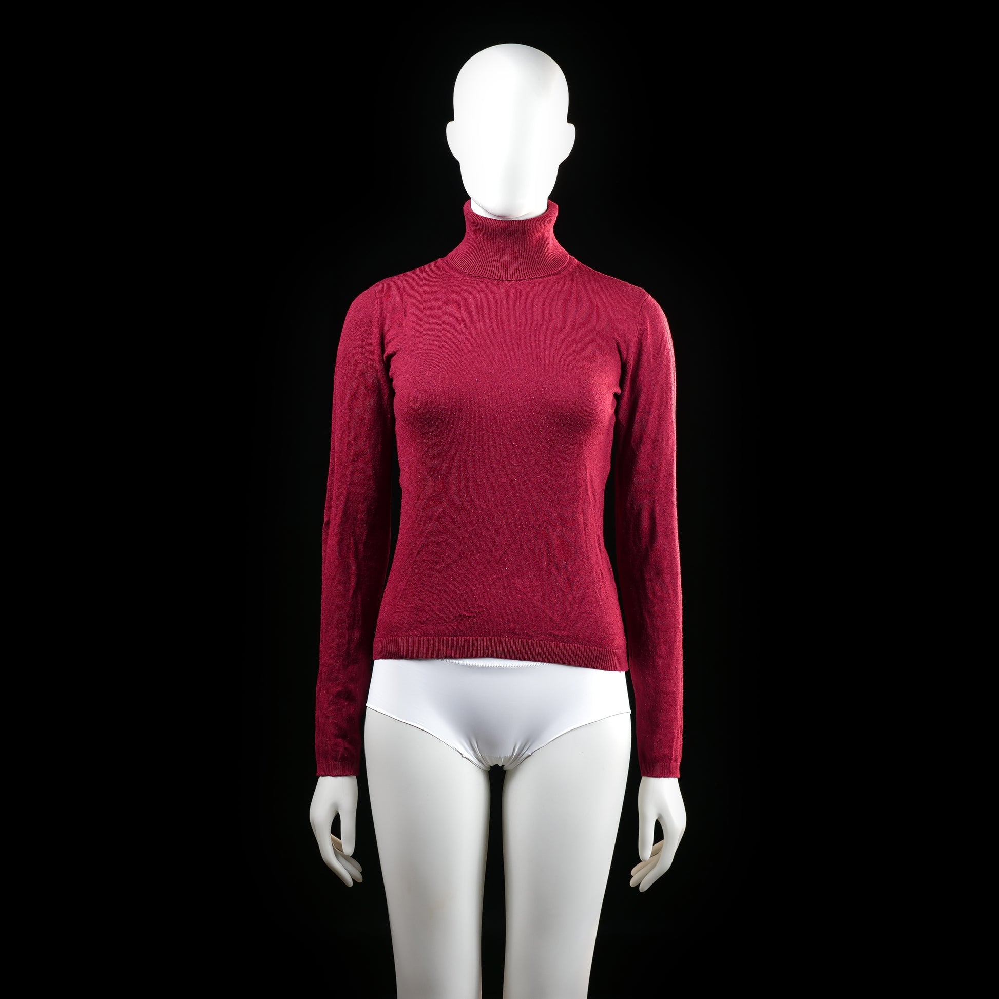 Pull&Bear - sweater - Burgundy - (Storlek: M)