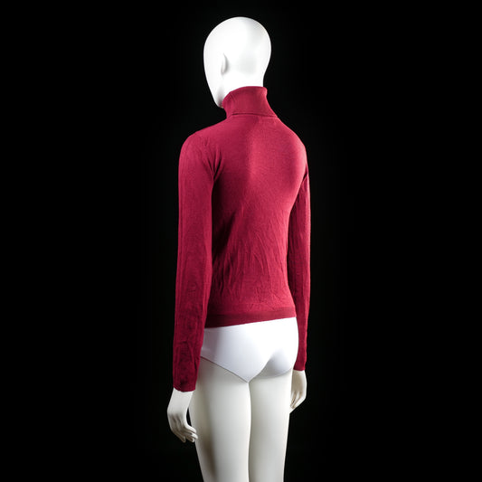 Pull&Bear - sweater - Burgundy - (Storlek: M)