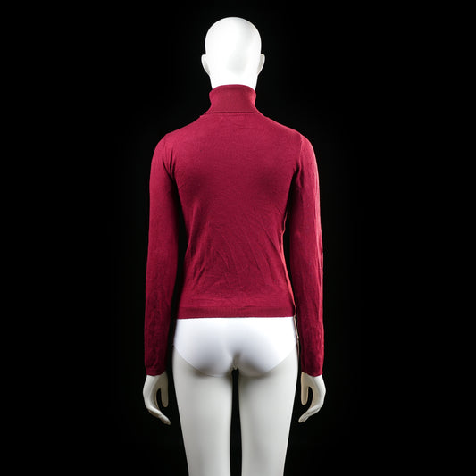 Pull&Bear - sweater - Burgundy - (Storlek: M)