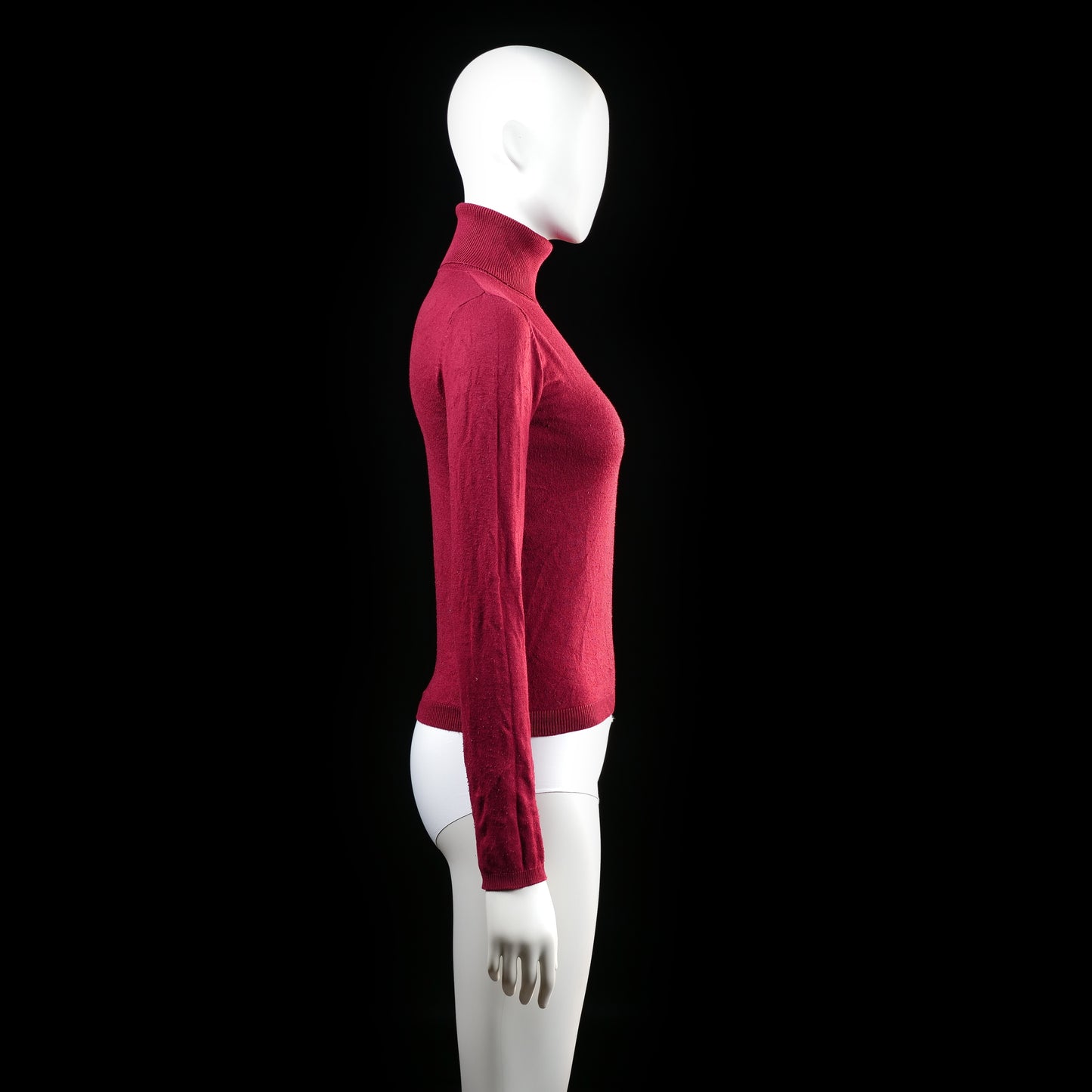 Pull&Bear - sweater - Burgundy - (Storlek: M)