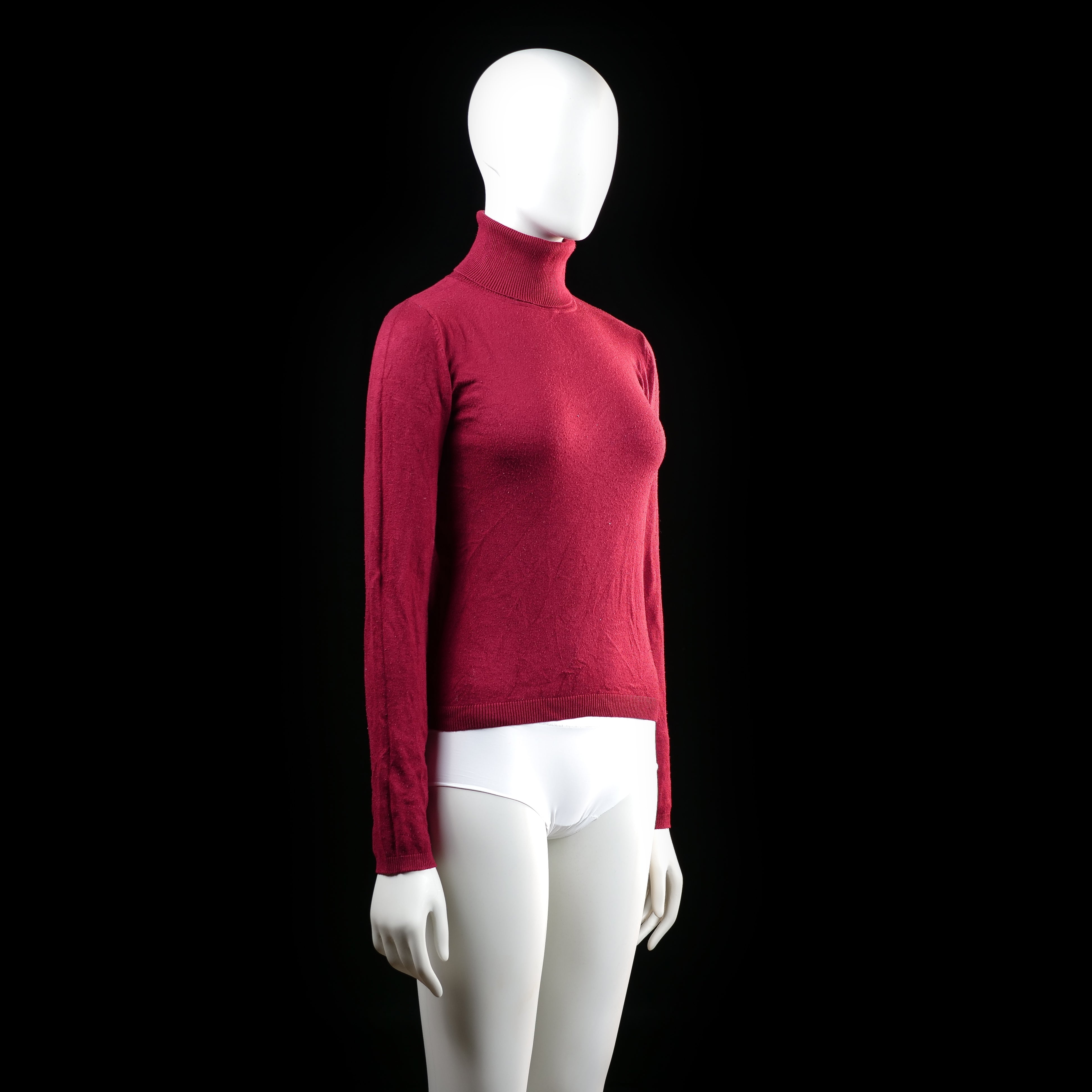Pull&Bear - sweater - Burgundy - (Storlek: M)