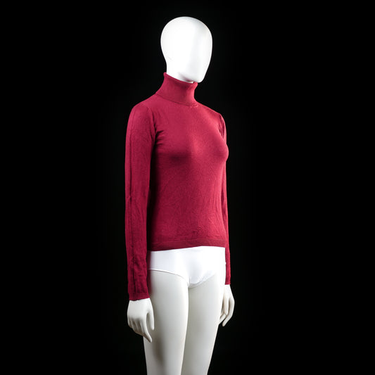 Pull&Bear - sweater - Burgundy - (Storlek: M)