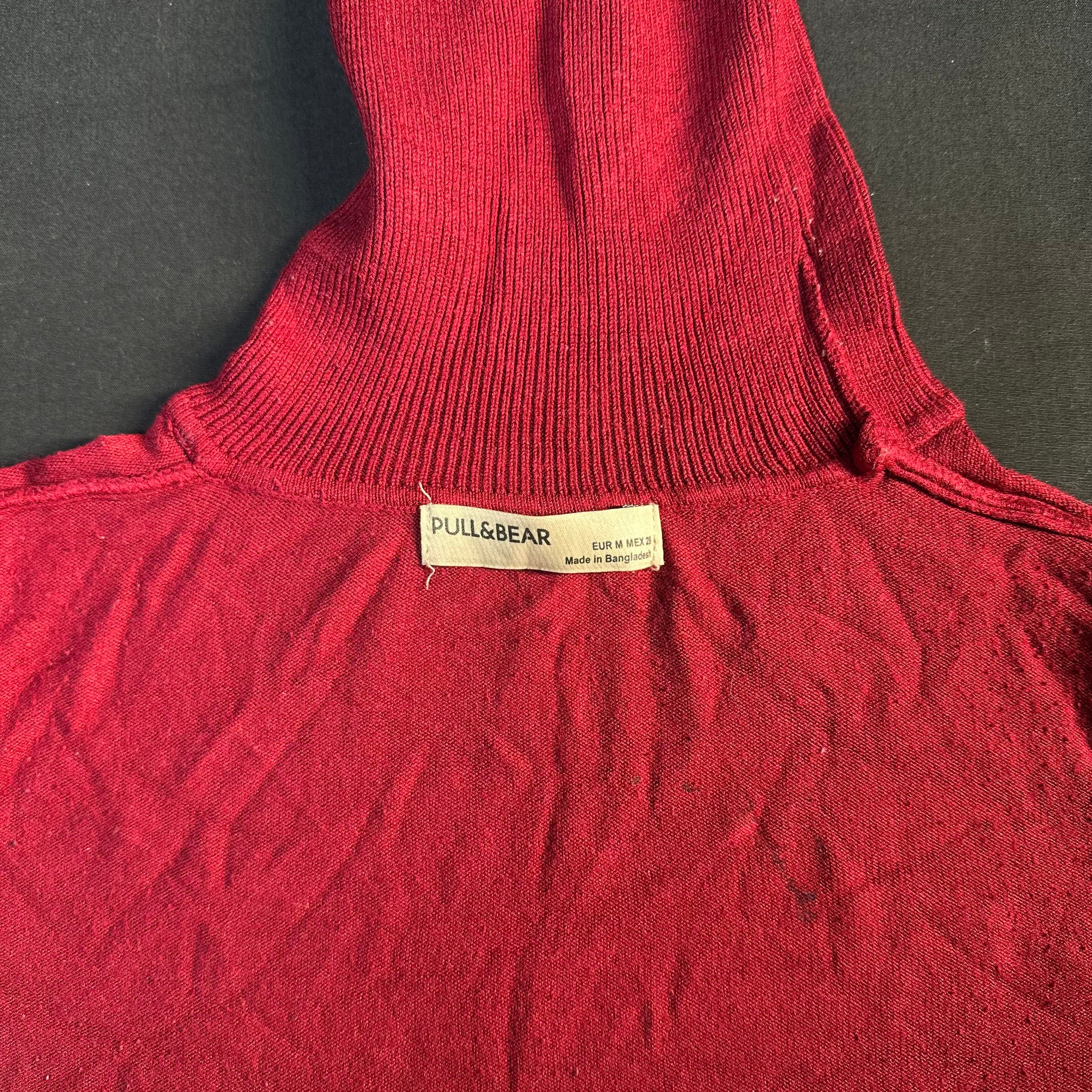 Pull&Bear - sweater - Burgundy - (Storlek: M)