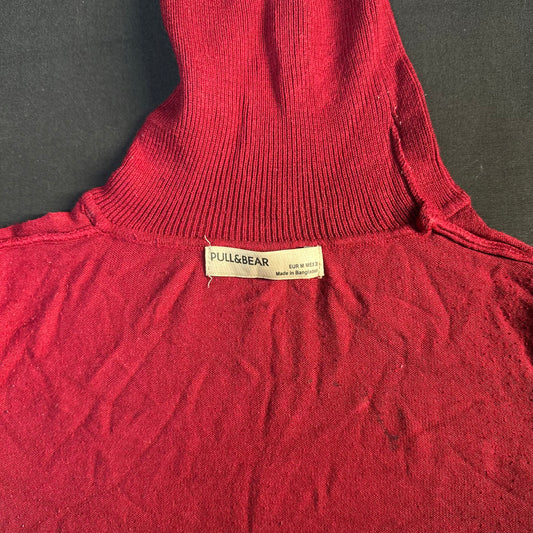 Pull&Bear - sweater - Burgundy - (Storlek: M)