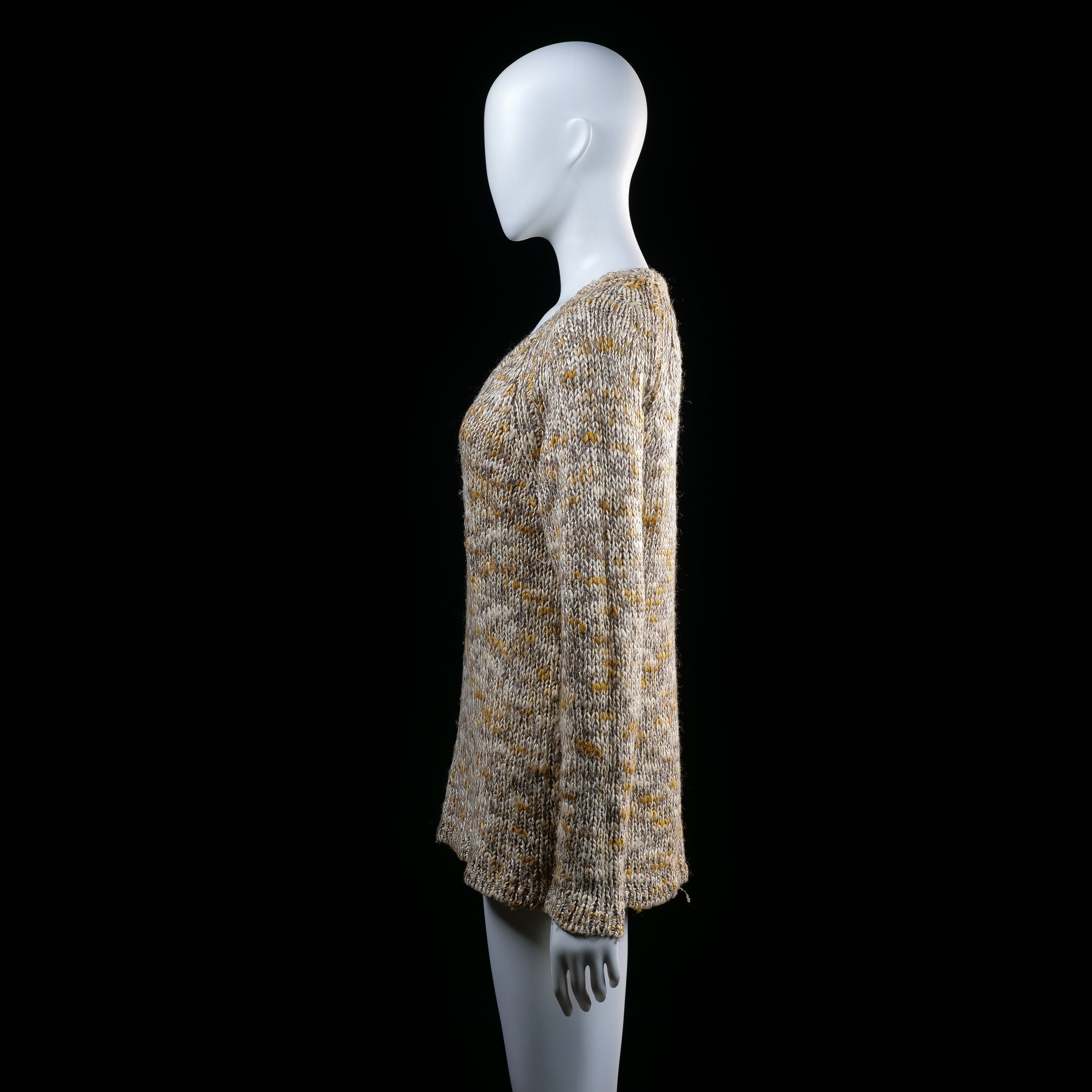 Broadway - sweater - Beige, Mustard - (Storlek: M)