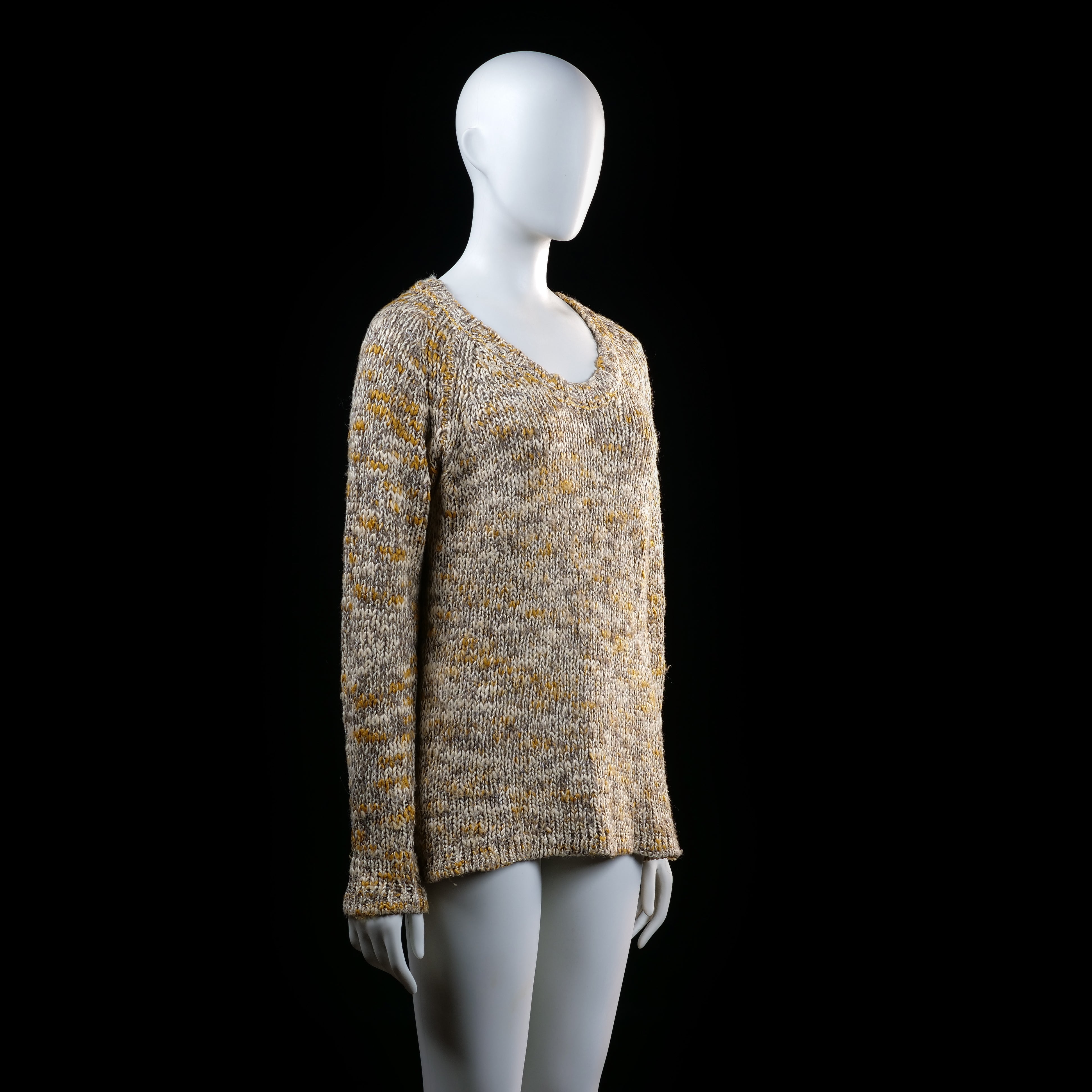 Broadway - sweater - Beige, Mustard - (Storlek: M)