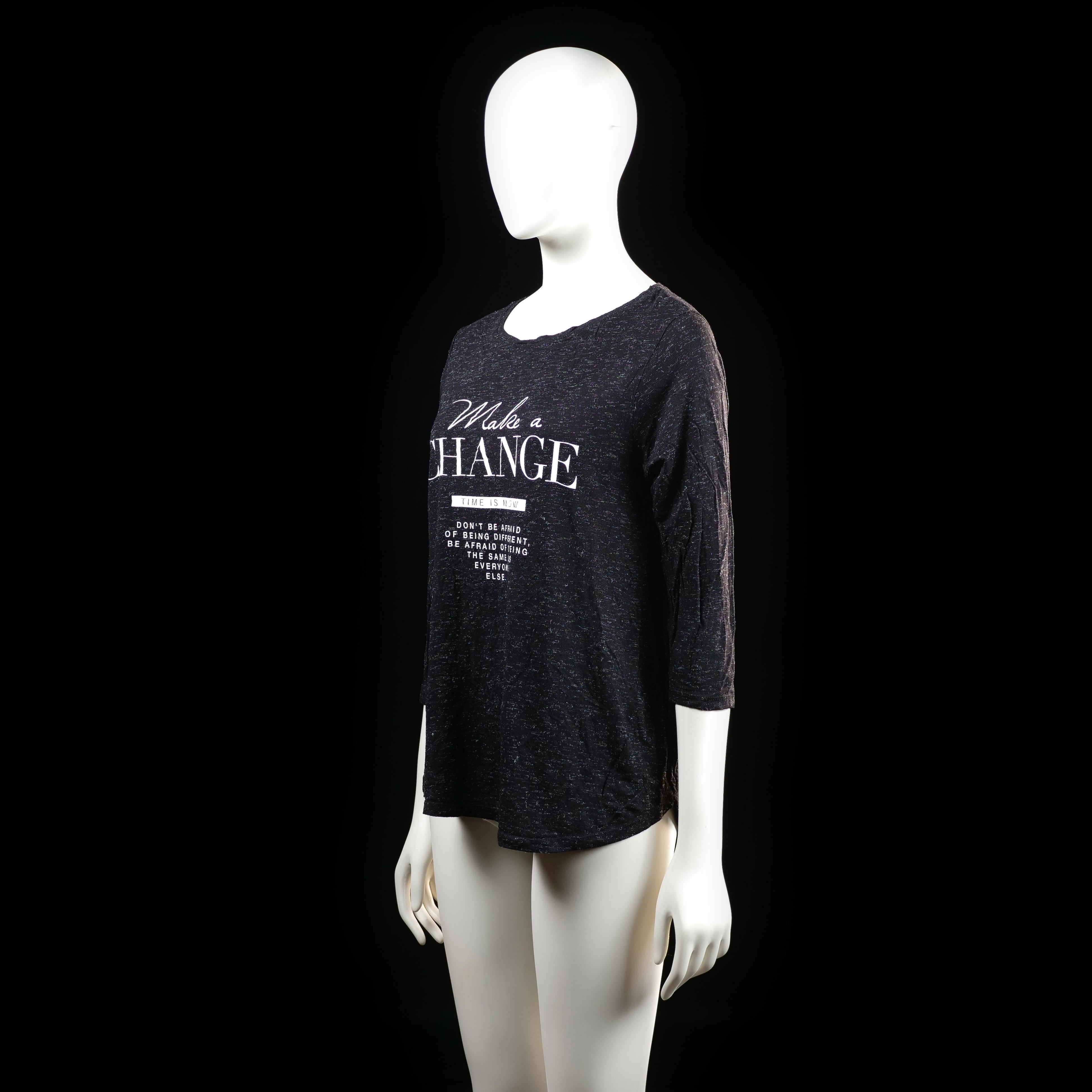 Amisu - t-shirt - Black, White - (Storlek: M)