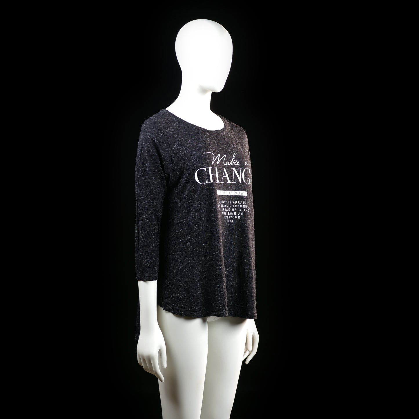 Amisu - t-shirt - Black, White - (Storlek: M)