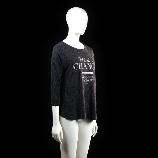 Amisu - t-shirt - Black, White - (Storlek: M)