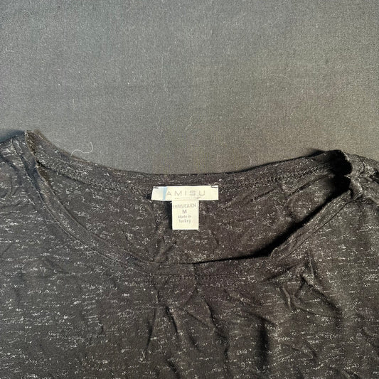 Amisu - t-shirt - Black, White - (Storlek: M)