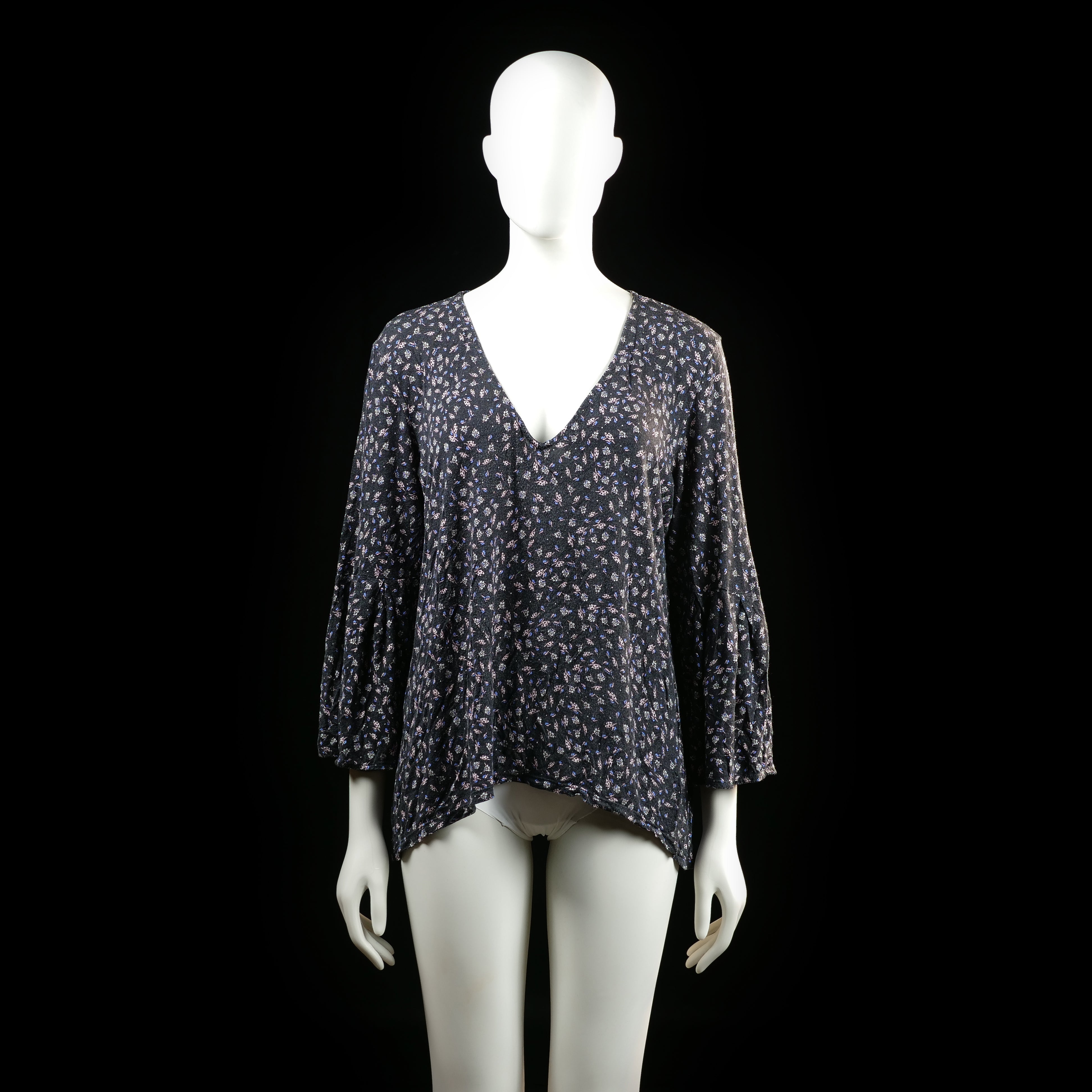 H&M - blouse - Black, Pink - (Storlek: L)
