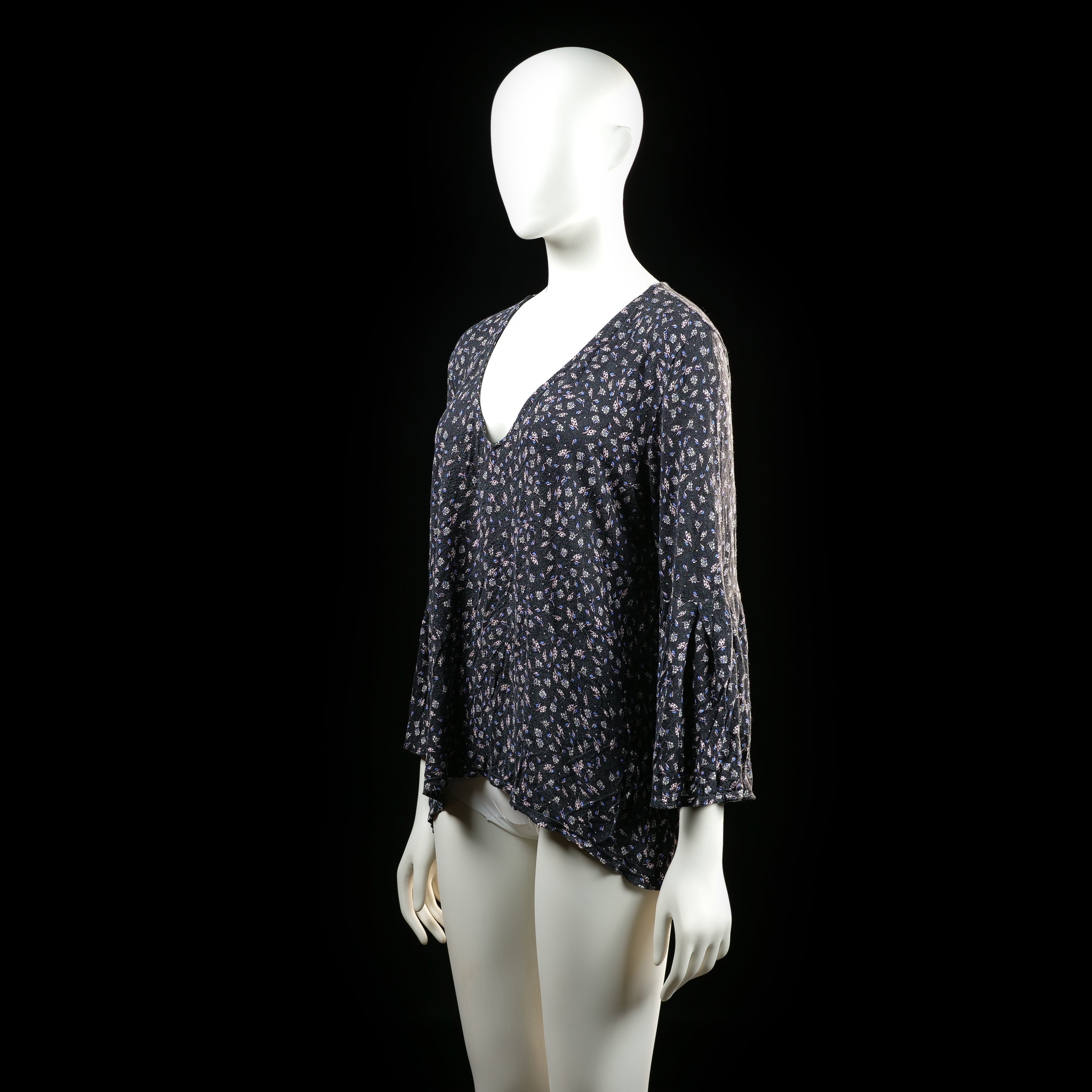 H&M - blouse - Black, Pink - (Storlek: L)