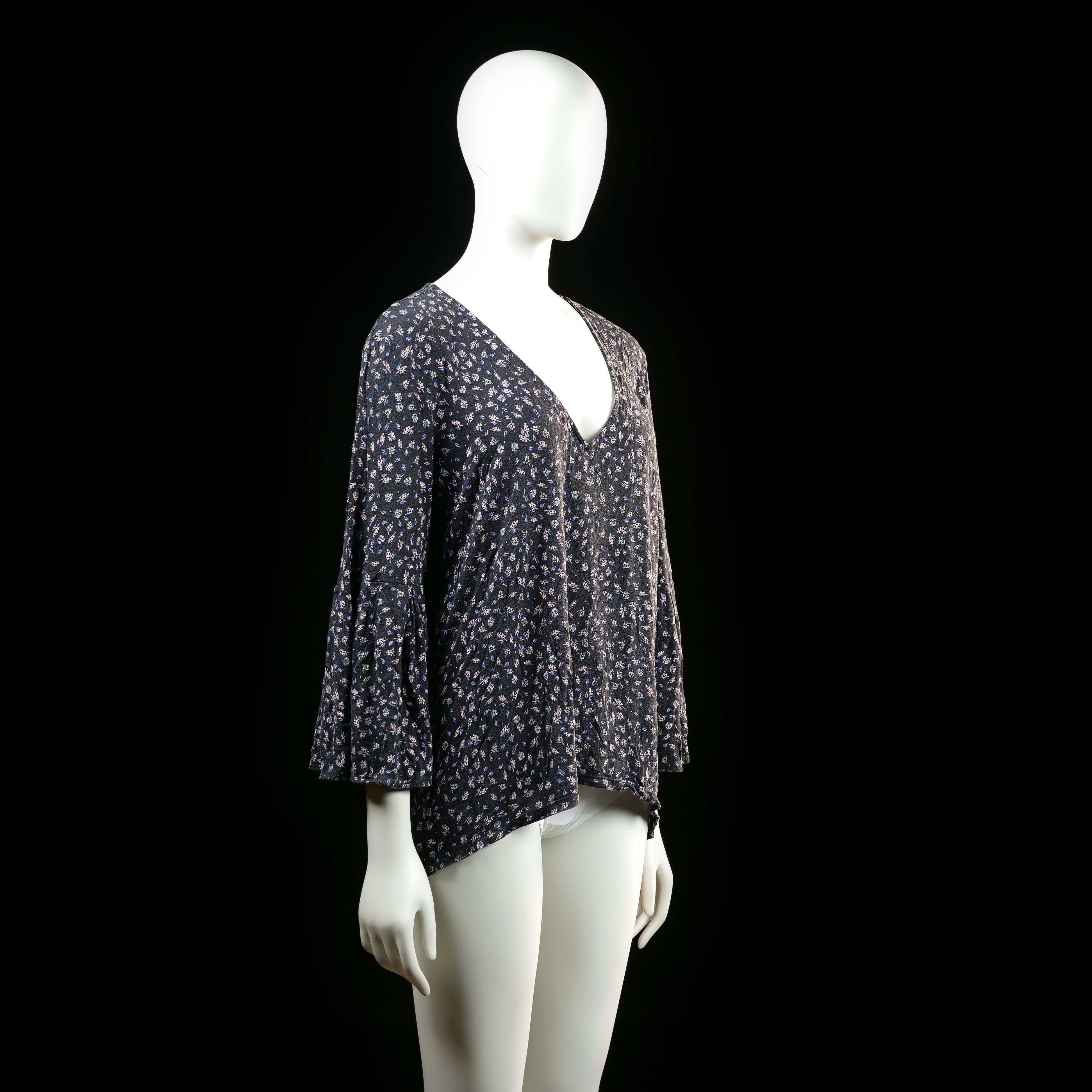 H&M - blouse - Black, Pink - (Storlek: L)