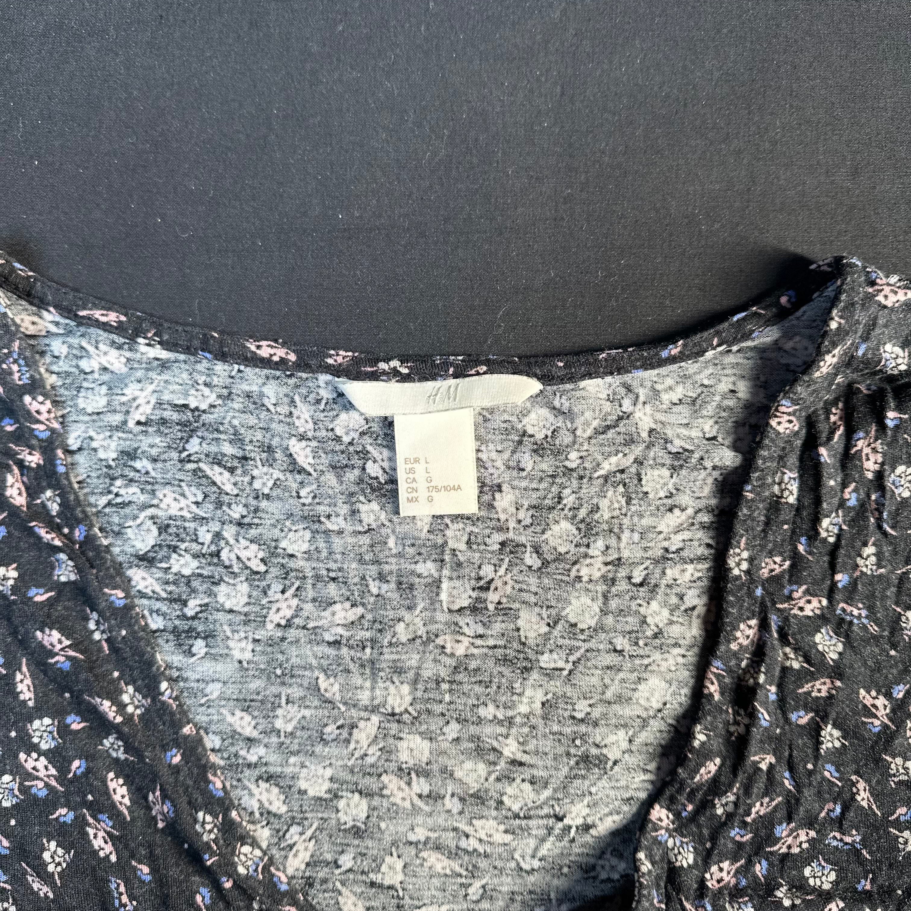 H&M - blouse - Black, Pink - (Storlek: L)