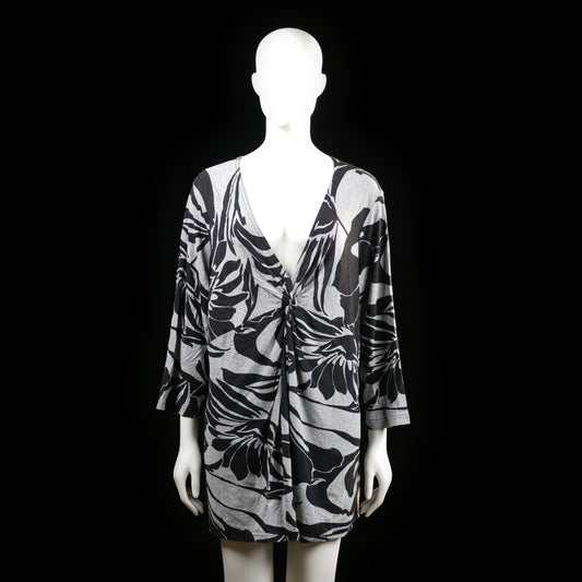 M&S - tunic - Light Gray, Black - (Storlek: XXL)