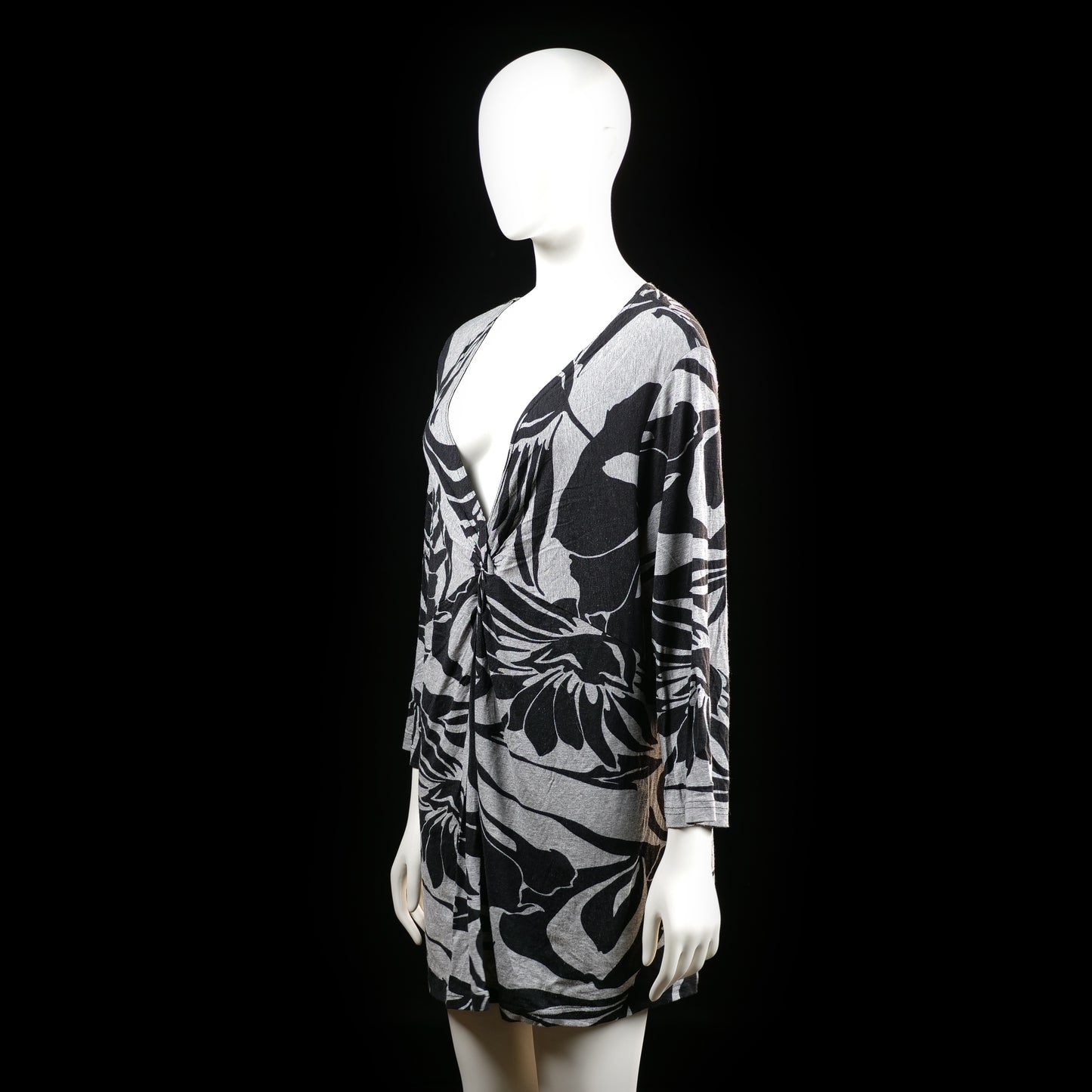 M&S - tunic - Light Gray, Black - (Storlek: XXL)