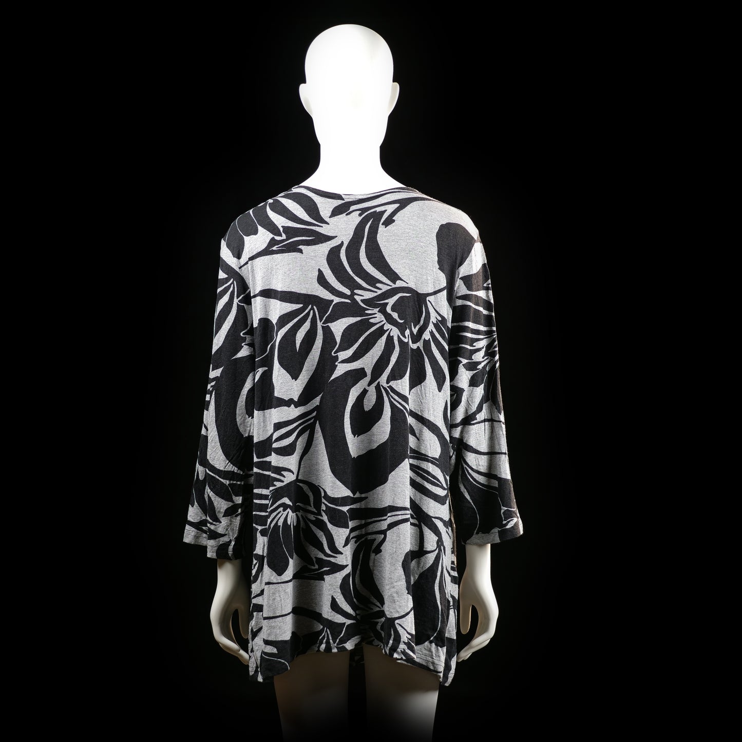 M&S - tunic - Light Gray, Black - (Storlek: XXL)