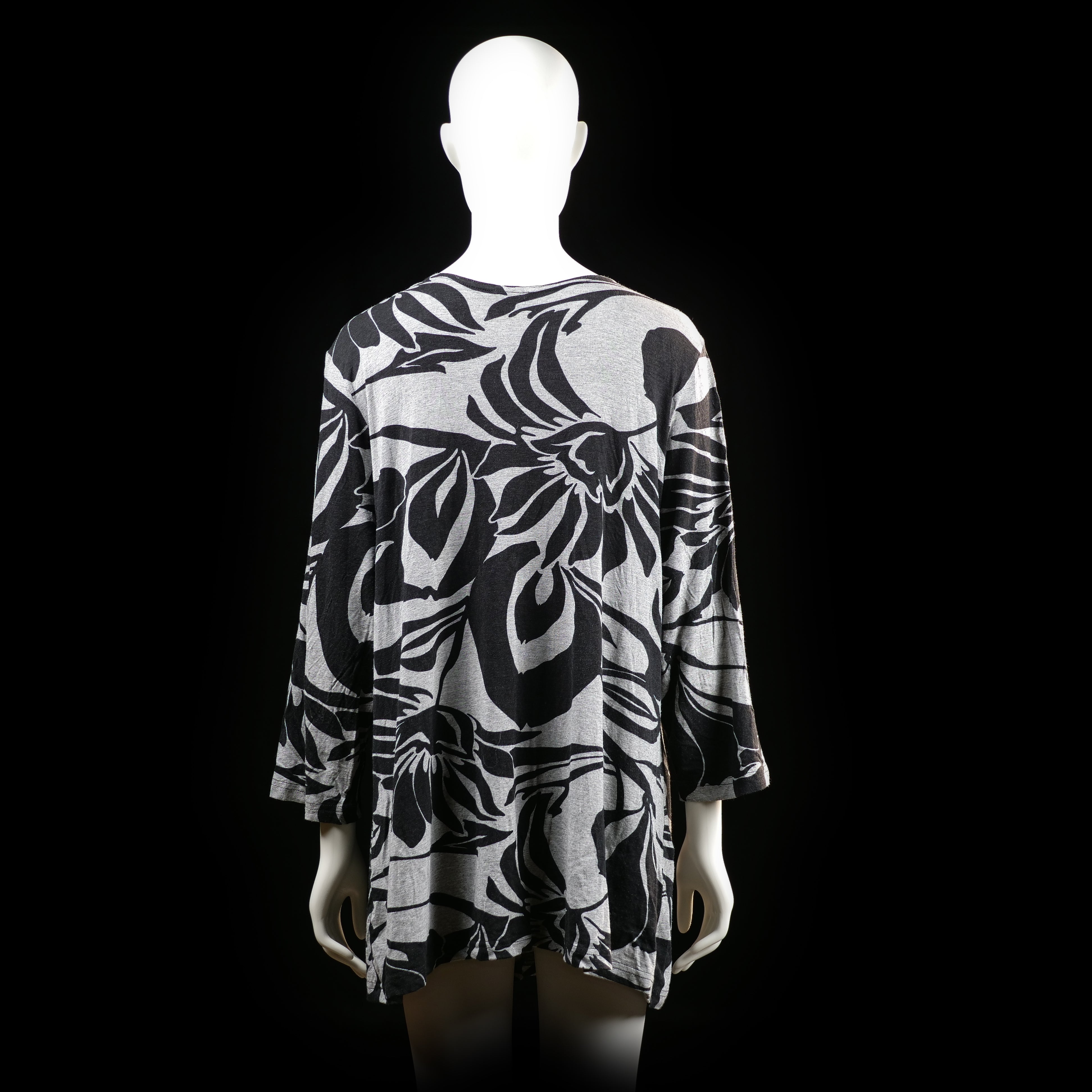 M&S - tunic - Light Gray, Black - (Storlek: XXL)