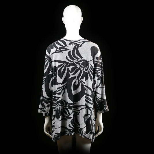 M&S - tunic - Light Gray, Black - (Storlek: XXL)