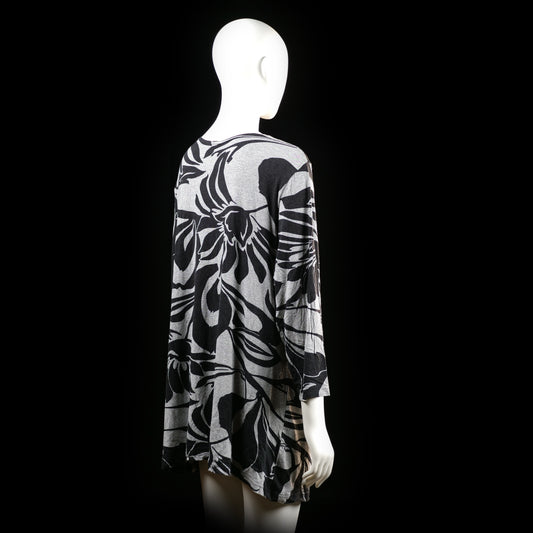 M&S - tunic - Light Gray, Black - (Storlek: XXL)