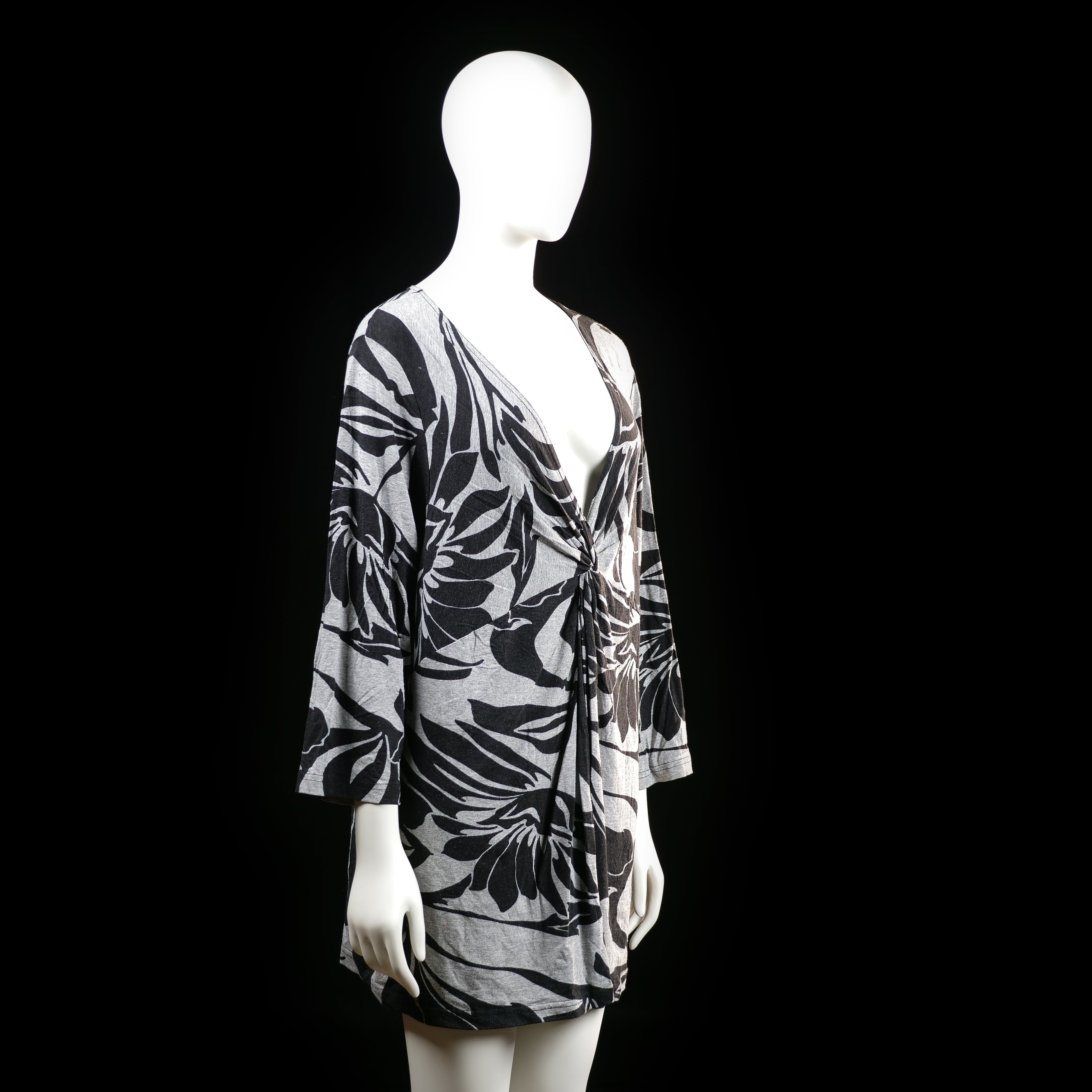 M&S - tunic - Light Gray, Black - (Storlek: XXL)