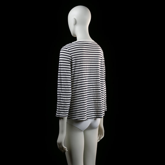 Cos - t-shirt - White, Navy - (Storlek: M)